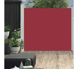 Copertină laterală retractabilă de terasă, roșu, 170 x 300 cm