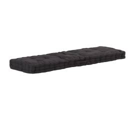 Pernă podea canapea din paleți, negru, 120 x 40 x 7 cm, bumbac