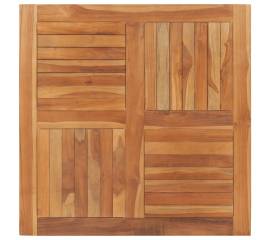 Blat de masă pătrată, 90 x 90 x 2,5 cm, lemn masiv de tec