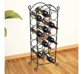 Suport sticle de vin pentru 21 de sticle, metal