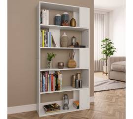 Bibliotecă/separator cameră, alb, 80x24x159 cm, pal