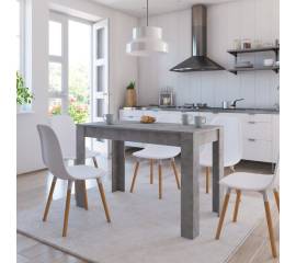 Masă de bucătărie, gri beton, 120 x 60 x 76 cm, pal