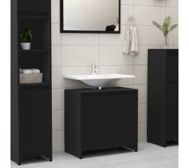 Dulap de baie, negru, 60 x 33 x 58 cm, pal