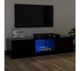 Comodă tv cu lumini led, negru, 120x30x35,5 cm