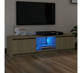 Comodă tv cu lumini led, stejar sonoma, 140x40x35,5 cm