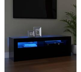 Comodă tv cu lumini led, negru, 120x35x40 cm