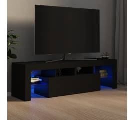 Comodă tv cu lumini led, negru, 140x35x40 cm