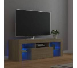 Comodă tv cu lumini led, stejar sonoma, 120x35x40 cm