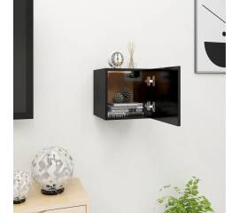 Dulap tv montaj pe perete, negru, 30,5x30x30 cm
