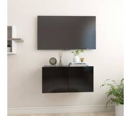 Dulapuri tv suspendate, negru, 60x30x30 cm