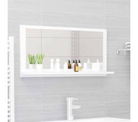 Oglindă de baie, alb, 80 x 10,5 x 37 cm, pal