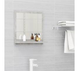 Oglindă de baie, gri beton, 40 x 10,5 x 37 cm, pal