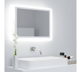 Oglindă de baie cu led, alb, 60x8,5x37 cm, pal