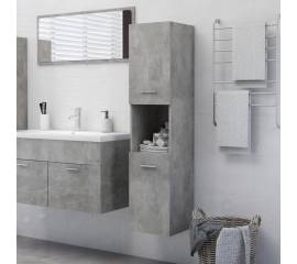 Dulap de baie, gri beton, 30 x 30 x 130 cm, pal
