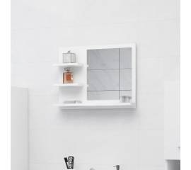 Oglindă de baie, alb, 60 x 10,5 x 45 cm, pal