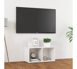 Comodă tv, alb extralucios, 72x35x36,5 cm, pal