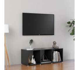 Comodă tv, gri extralucios, 107x35x37 cm, pal