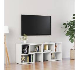 Comodă tv, alb extralucios, 104x30x52 cm, pal