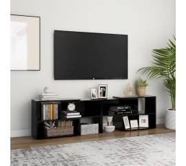 Comodă tv, negru, 149x30x52 cm, pal