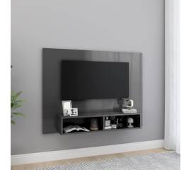 Comodă tv de perete, gri extralucios, 120x23,5x90 cm, pal