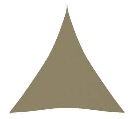 Parasolar, bej, 3x4x4 m, țesătură oxford, triunghiular