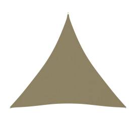 Parasolar, bej, 4x4x4 m, țesătură oxford, triunghiular