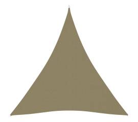 Parasolar, bej, 5x6x6 m, țesătură oxford, triunghiular