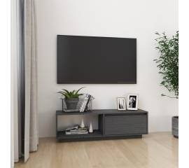 Comodă tv, gri, 110x30x33,5 cm, lemn masiv de pin
