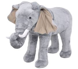 Elefant de jucărie din pluș, gri xxl