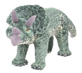 Jucărie de pluș verticală dinozaur triceratops, verde, xxl
