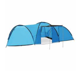 Cort camping tip iglu, 8 persoane, albastru, 650x240x190 cm