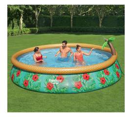 Bestway set de piscină gonflabilă fast set paradise palms, 457x84 cm