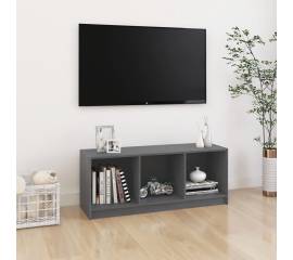 Comodă tv, gri, 104x33x41 cm, lemn masiv de pin
