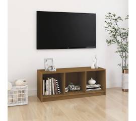 Comodă tv, maro miere, 104x33x41 cm, lemn masiv de pin