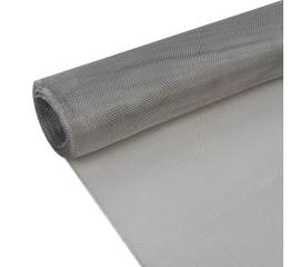 Plasă de sârmă, argintiu, 100 x 1000 cm, oțel inoxidabil