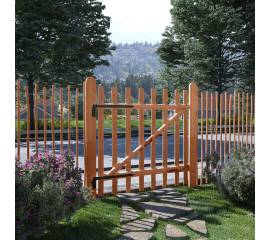 Poarta de gard simplă, lemn de alun tratat, 100 x 100 cm