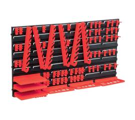 Set cutii depozitare 71 piese, cu panouri de perete, roșu&negru