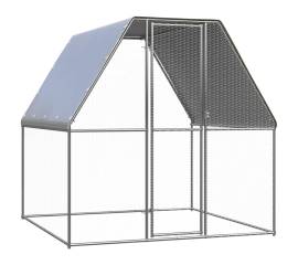 Coteț de exterior pentru păsări, 2x2x2 m, oțel galvanizat