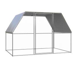 Coteț de păsări pentru exterior, 3x2x2 m, oțel galvanizat