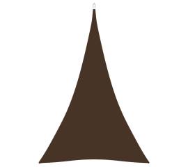 Parasolar, maro, 4x5x5 m, țesătură oxford, triunghiular
