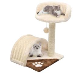 Ansamblu pisici cu stâlpi funie sisal, bej și maro, 40 cm