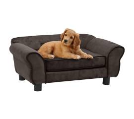 Canapea pentru câini, maro, 72 x 45 x 30 cm, pluș