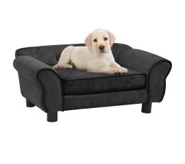 Canapea pentru câini, gri, 72x45x30 cm, pluș
