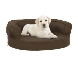 Saltea ergonomică pat de câini, maro, 60x42 cm aspect in/fleece