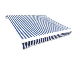 Pânză de copertină, albastru și alb, 450 x 300 cm