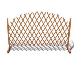 Gard cu zăbrele, 180 x 100 cm, lemn masiv
