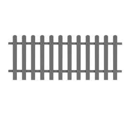 Gard din șipci, 200 x 80 cm, wpc