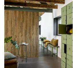 Wallart panouri de perete aspect lemn, maro vintage, stejar reciclat