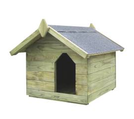 Cușcă de câine grădină, acoperiș detașabil, lemn de pin tratat