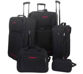 Set 5 bagaje/trollere negru